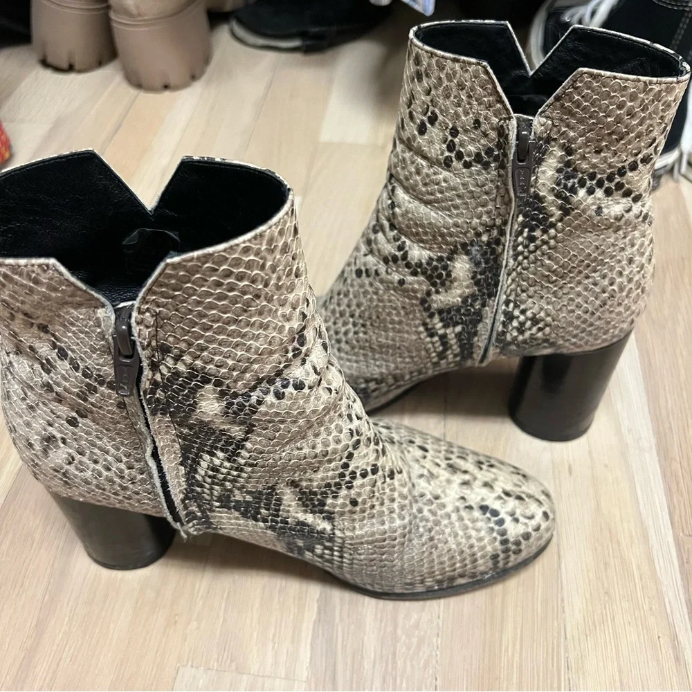 Maje Embossed Python Booties - Picture 8 of 8